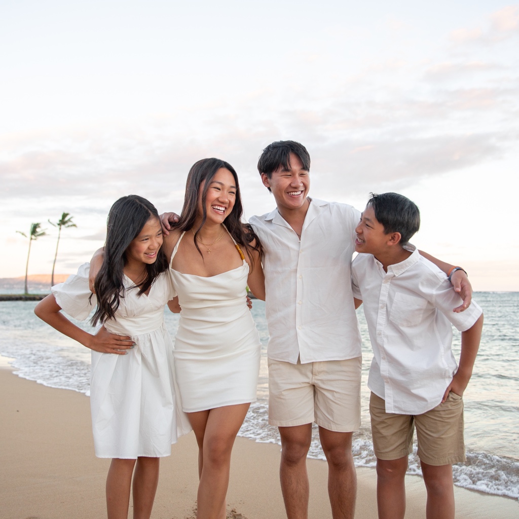Dr. Dinh Children at a beach on vacation